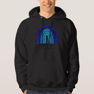 Veste À Capuche En Avril Nous Portons L'Autisme Bleu Rainbow Sensi