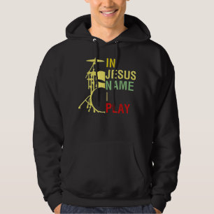 Veste À Capuche En Jésus Nom Je Joue Vintage Tambour T-ShirtVintag
