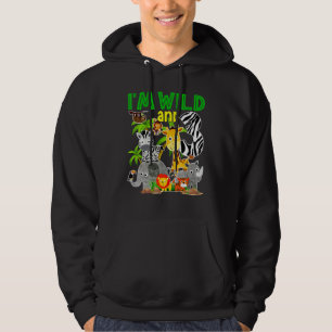 Veste À Capuche Enfant Je suis Wild & 3ème anniversaire Zoo Thème