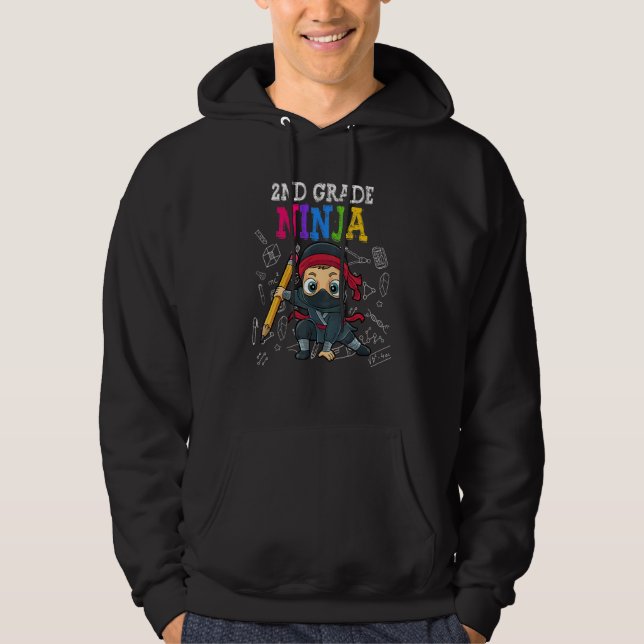 Veste À Capuche Enfants 2e année Retour à l'école Ninja Garys (Devant)