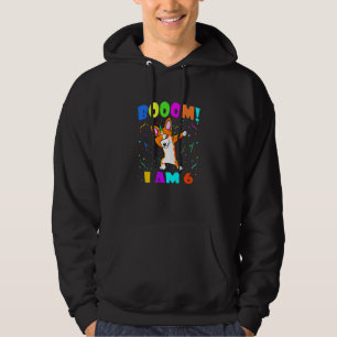 Veste À Capuche Enfants Dabbing Corgicorn Boom I Am 6 Boy Girl 6th