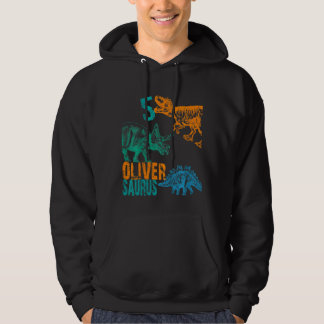Veste À Capuche Enfants Enfants Oliver Saurus 5e anniversaire Garç