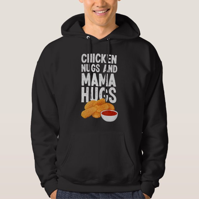 Veste À Capuche Enfants Poulets Nugs Et Mama Hugs Poulet Nugget Lo (Devant)