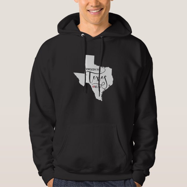 Veste À Capuche Enfants Quelqu'Un Au Texas M'Aime (Devant)