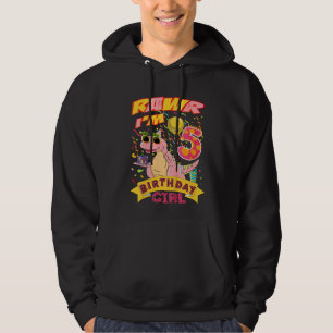 Veste À Capuche Enfants Rawr I'm 5th Birthday Girl Dino Rex 5 Year