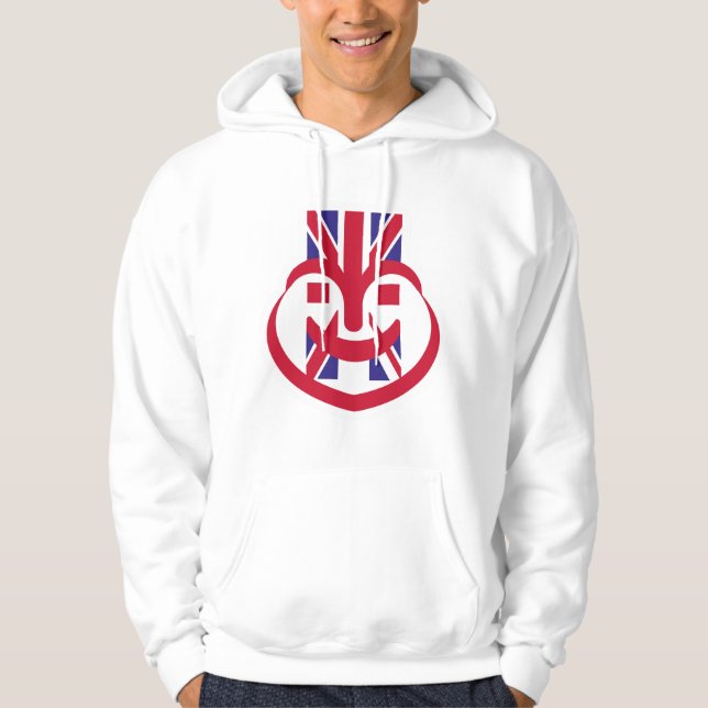 VESTE À CAPUCHE ENGLAND UK FACE HEART BY MASANSER (Devant)
