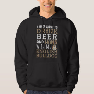 Veste À Capuche English Bulldog Dad T Funny British Dog Lover Beer