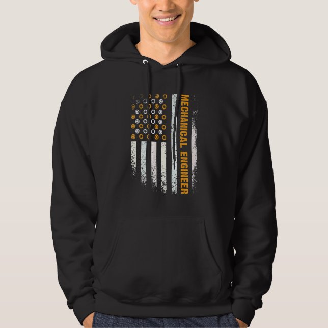 Veste À Capuche Engrenage de transmission de puissance Drapeau Éta (Devant)