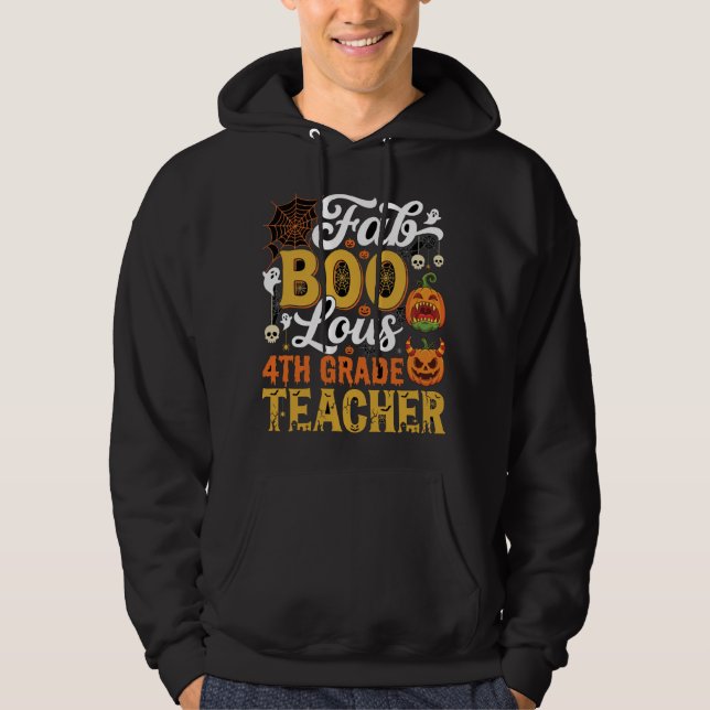 Veste À Capuche Enseignant de 4e année Faboolous Halloween (Devant)
