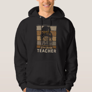 Veste À Capuche Enseignant de 5e année et école primaire de 5e ann