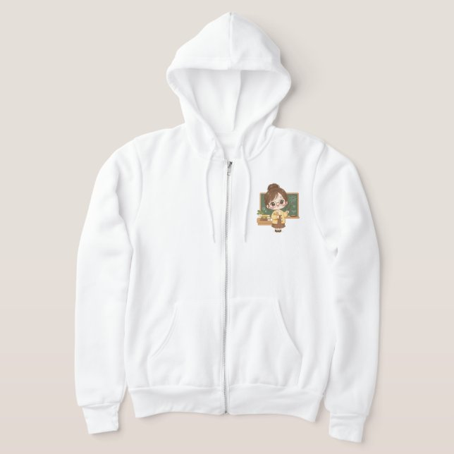 Veste À Capuche Enseignant de classe sucré (Poser)