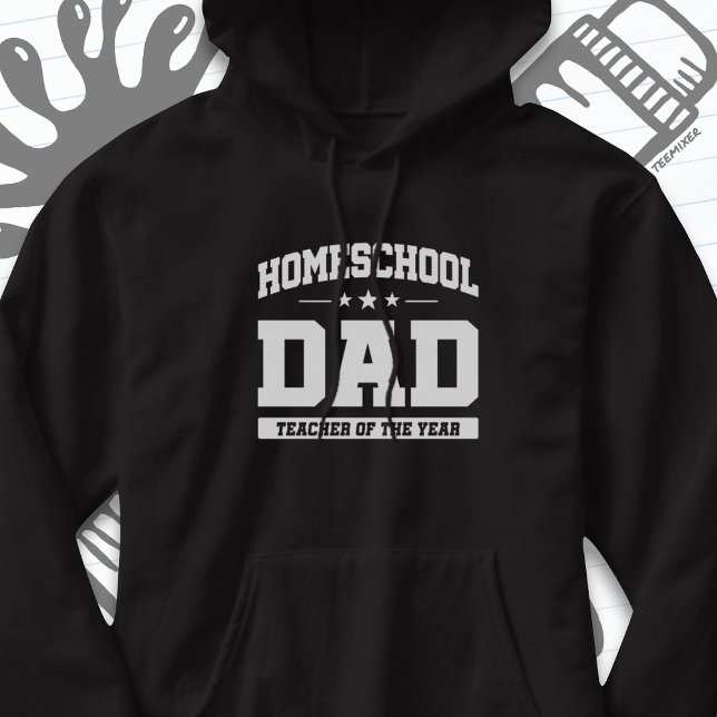 Veste À Capuche Enseignant de l'année à l'école familiale Papa (Créateur téléchargé)