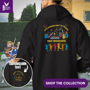 Veste À Capuche ENSEIGNANT DE MUSIQUE Bonne journée pour enseigner