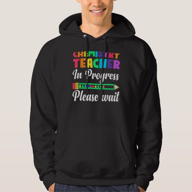 Veste À Capuche Enseignant En Cours Enseignant En Chimie (Devant)