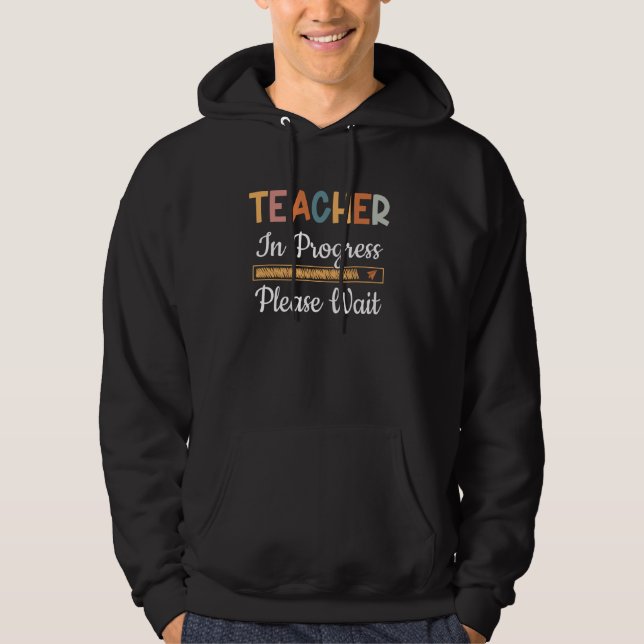 Veste À Capuche Enseignant En Cours S'Il Vous Plaît Attendre Funky (Devant)