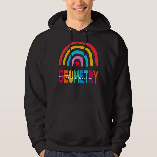 Veste À Capuche Enseignant Mat Math Enseignant Mathématique Géomét (Devant)
