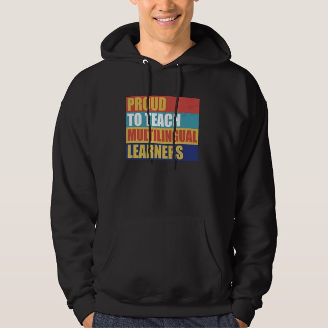 Veste À Capuche Enseignant multilingue ESOL Langue linguistique ES (Devant)