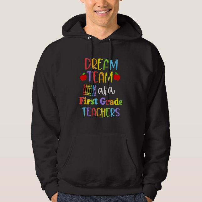 Veste À Capuche Enseignants de première année Dream Team Retour à  (Devant)