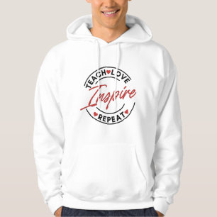 Veste À Capuche Enseigner Amour Inspirer Motivation 