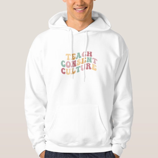 Veste À Capuche Enseigner la culture du consentement (Devant)