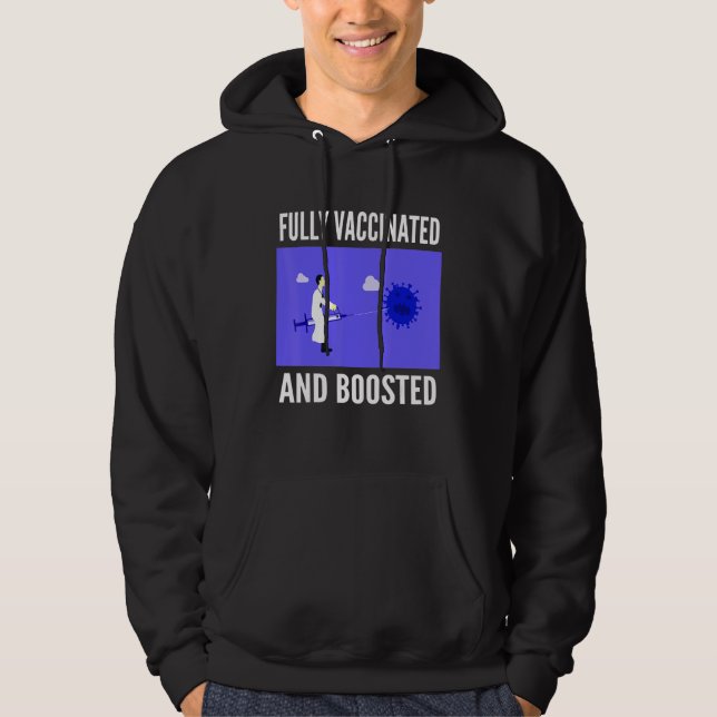Veste À Capuche Entièrement vacciné et renforcé  Cool Mignon 2020  (Devant)