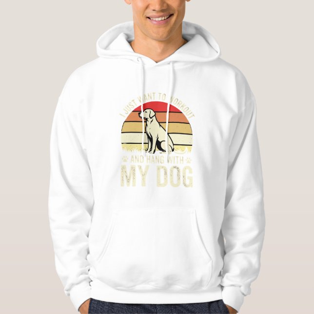 Veste À Capuche Entraînement avec mon chien Rétro Sunset (Devant)