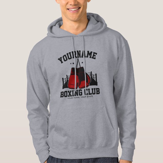 Veste À Capuche Entraîneur de boxe professionnelle AJOUTER NOM Gan (Devant)
