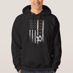 Veste À Capuche Entraîneur de Football Américain Drapeau Américain