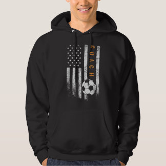 Veste À Capuche Entraîneur de Football Américain Drapeau Américain