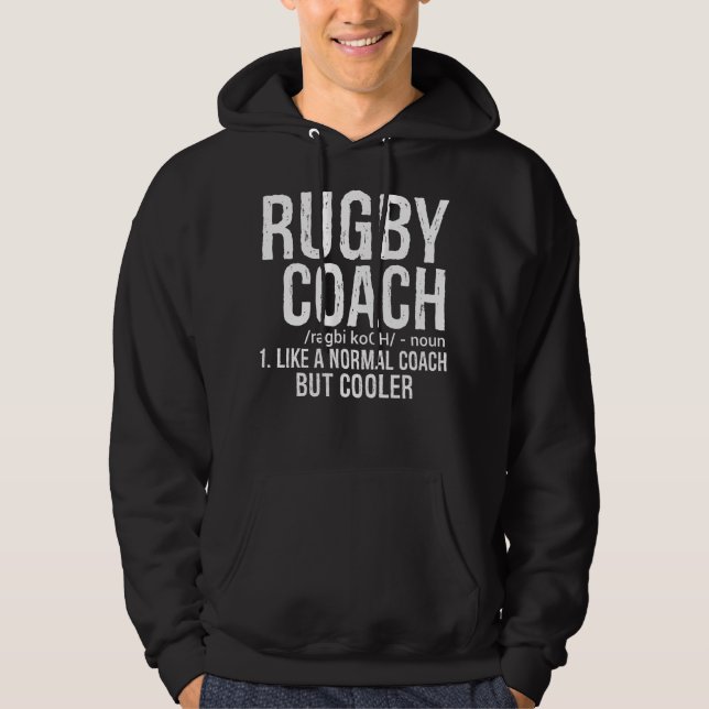 Veste À Capuche entraîneur de rugby comme entraîneur normal mais g (Devant)