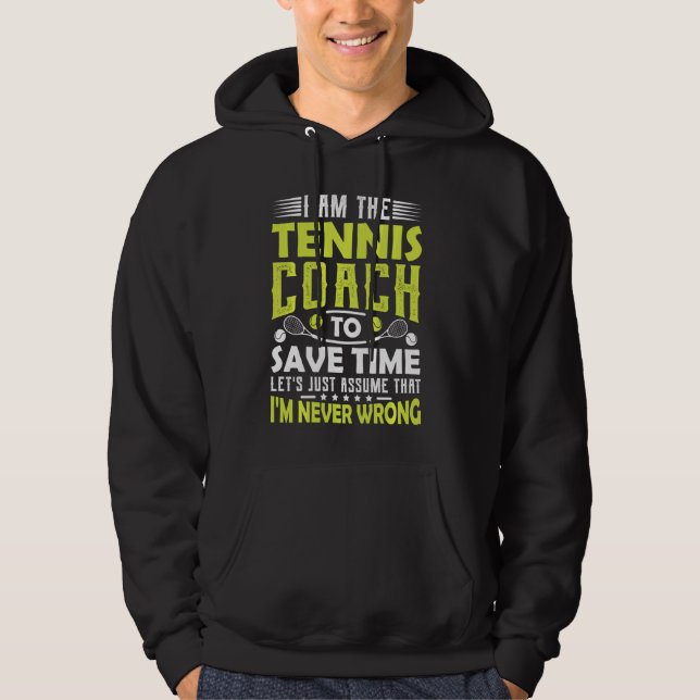 Veste À Capuche Entraîneur de Tennis  Hommes Femmes Coaching Motiv (Devant)
