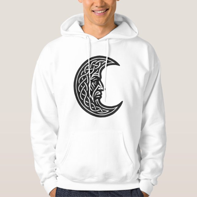 Veste À Capuche Entrelacs celtiques en forme de lune – Emblème à l (Devant)