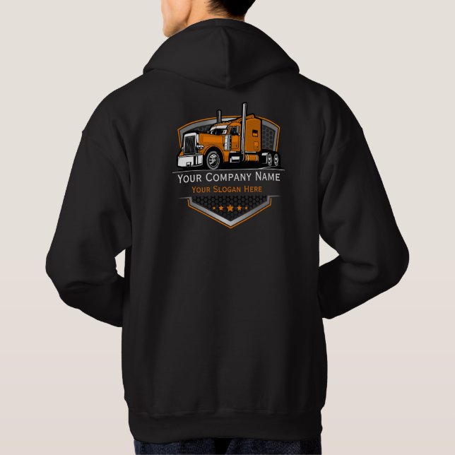 Veste À Capuche Entreprise de camionnage professionnel  (Dos)