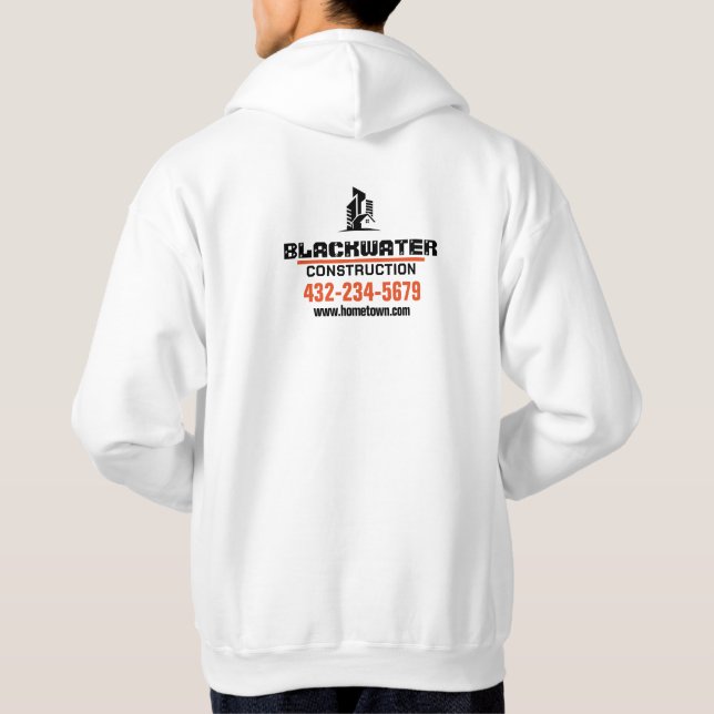 Veste À Capuche Entreprise de construction commerciale et résident (Dos)