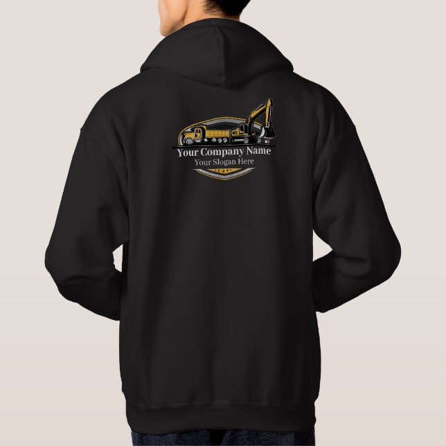 Veste À Capuche Entreprise de Construction de Matériel Lourd Profe (Dos)