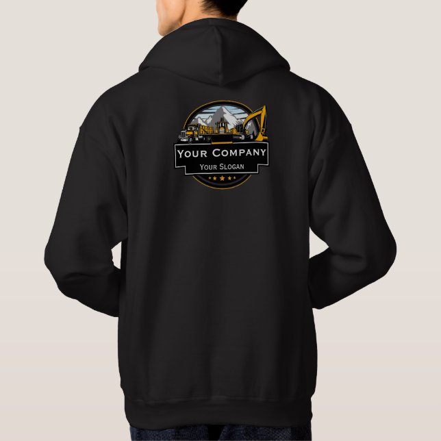 Veste À Capuche Entreprise de Construction de Matériel Lourd Profe (Dos)