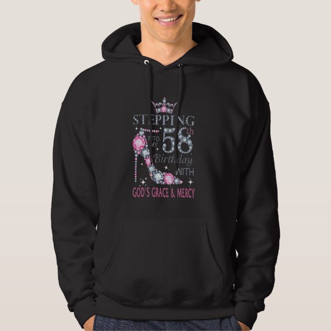 Veste À Capuche Entrez dans mon 58e anniversaire avec la grâce de  (Devant)
