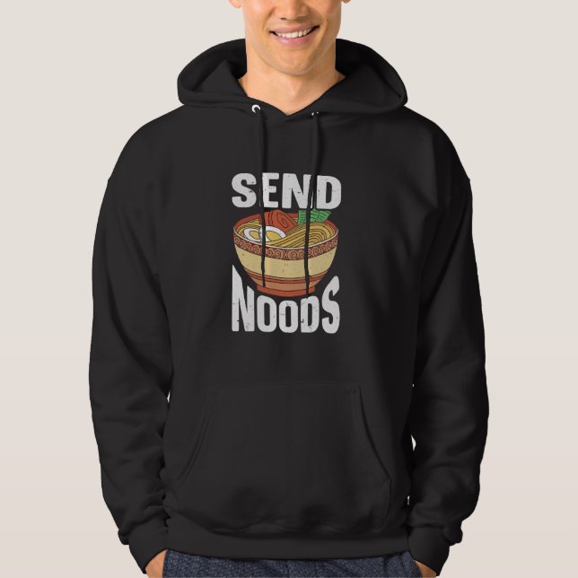 Veste À Capuche Envoyer Noods Funny Japonais Ramen Noodle (Devant)