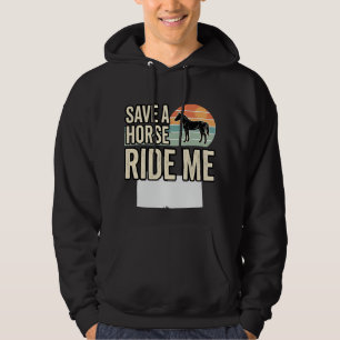 Veste À Capuche Épargnez un cheval, montez-moi, design de chemise