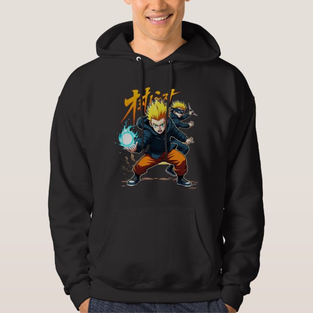 Veste À Capuche Epic Anime Warrior - Superpuissance Paquetée (Devant)