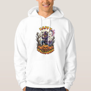 Veste À Capuche Épouvantail de Bonne Halloween Faucheuse Flamboyan