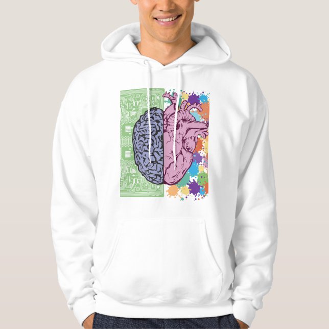 Veste À Capuche équilibre émotionnel du cœur cérébral (Devant)