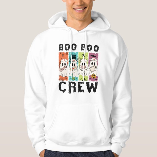 Veste À Capuche Équipage Boo Boo infirmière d'Halloween (Devant)