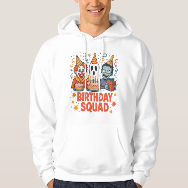 Veste À Capuche Équipe d'anniversaire Halloween Clown Effrayant Fa (Devant)