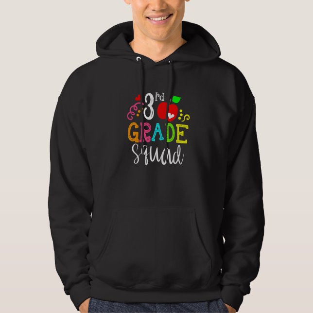 Veste À Capuche Équipe de 3e année Jour Dernier de l'enseignant St (Devant)