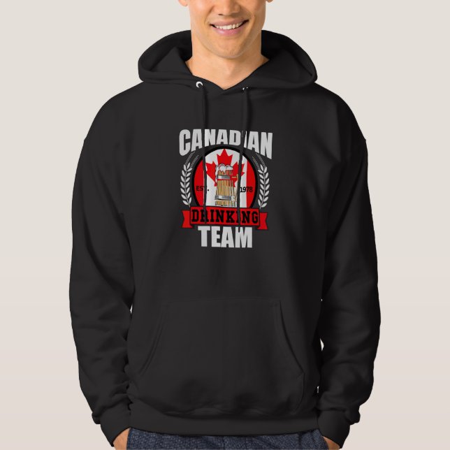 Veste À Capuche Équipe de boisson canadienne   Drapeau du Canada F (Devant)