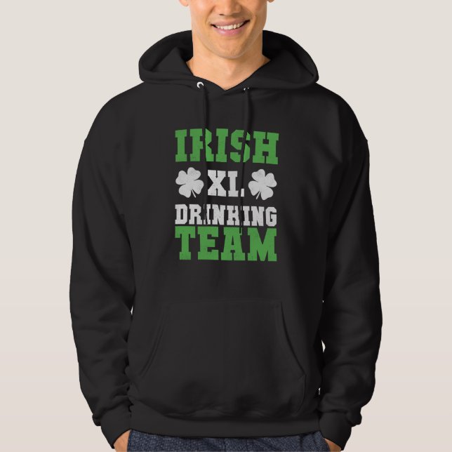 Veste À Capuche Équipe de buveurs irlandais Baseball St Patricks D (Devant)