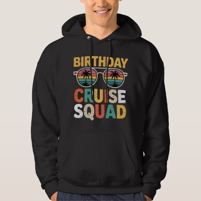 Veste À Capuche Équipe de Croisière d'Anniversaire (Devant)