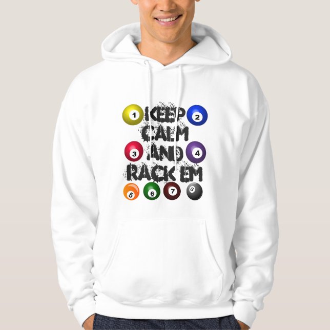 Veste À Capuche Équipe de joueur chanceux de jeu de billard Keep C (Devant)
