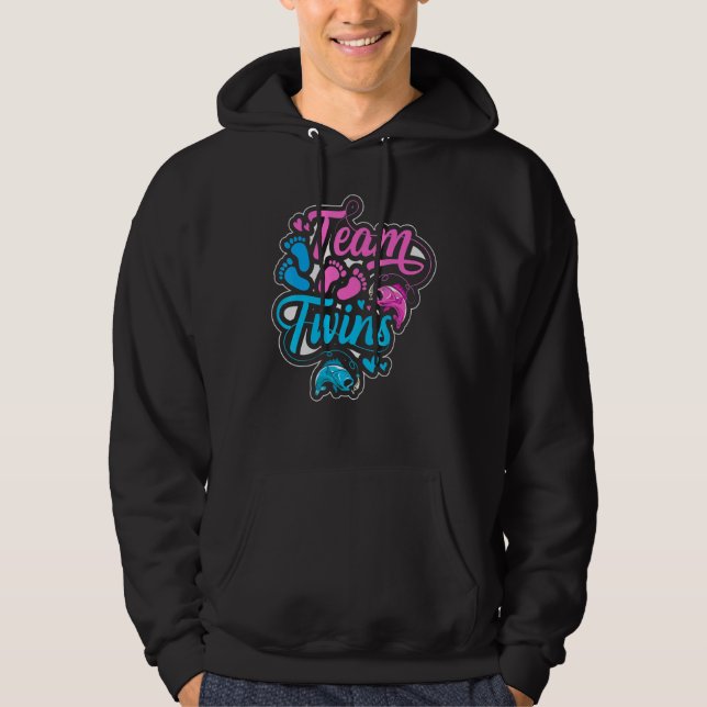 Veste À Capuche Équipe de jumeaux pour une pêche   (Devant)